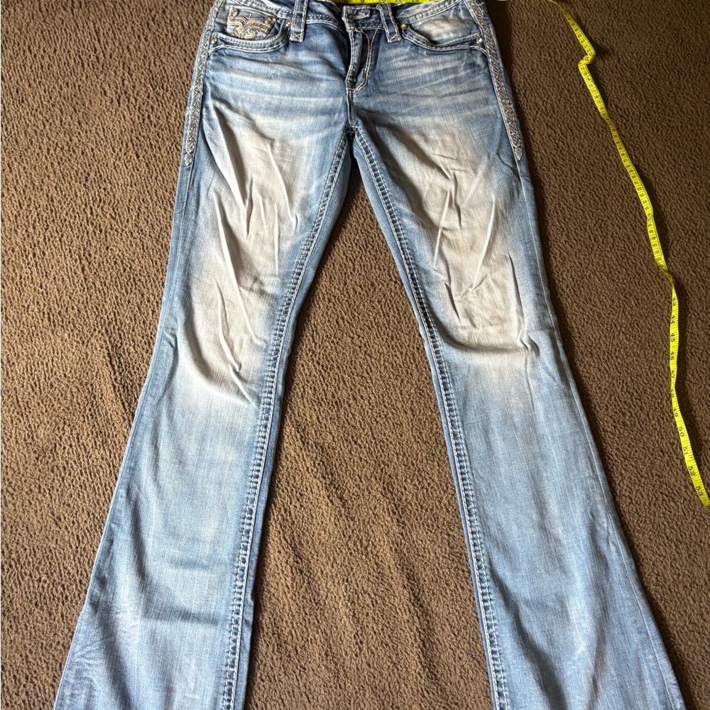 Women's rock revival Light Blue Jeans